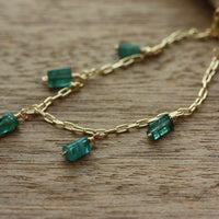 Raw Indicolite Tourmaline Necklace