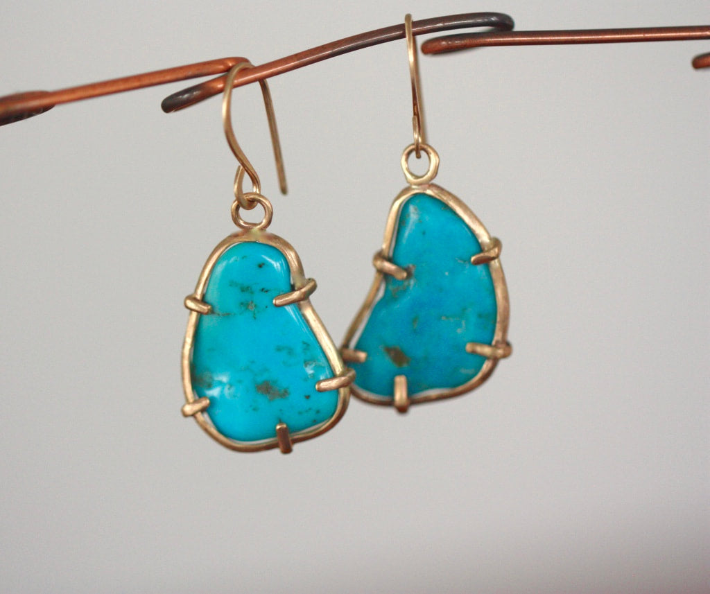 Sleeping Beauty Turquoise Earrings