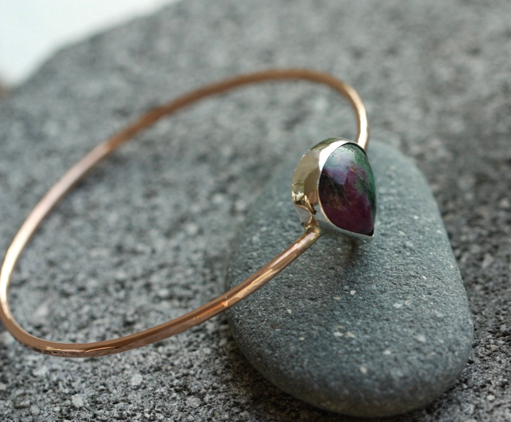 Ruby Zoisite Bangle