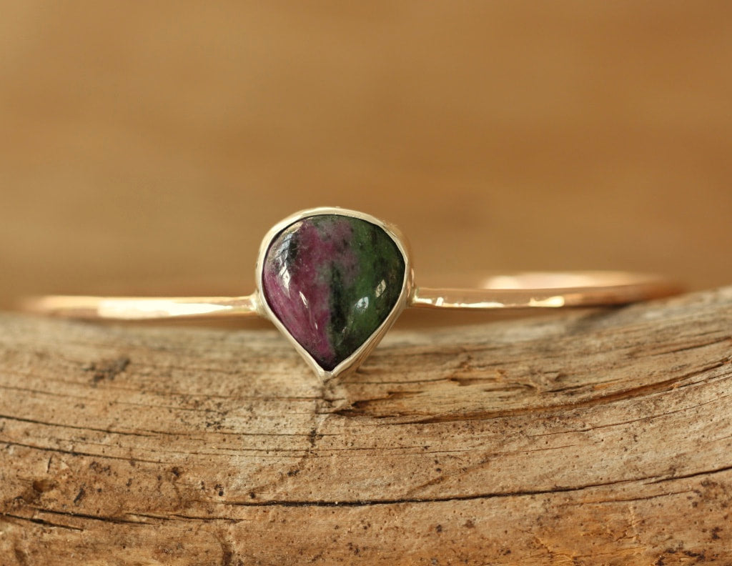 Ruby Zoisite Bangle