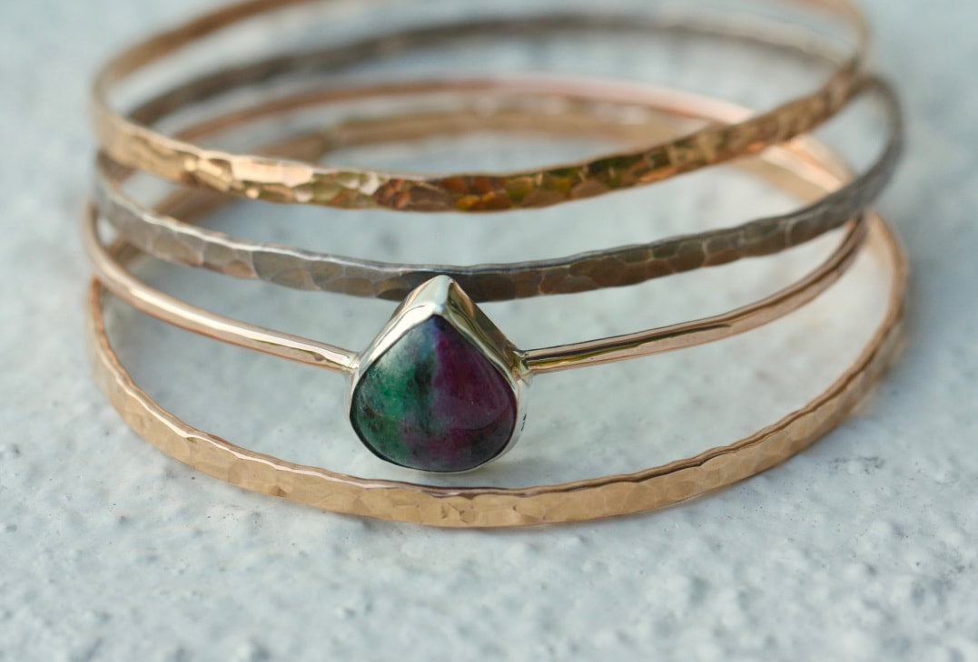 Ruby Zoisite Bangle