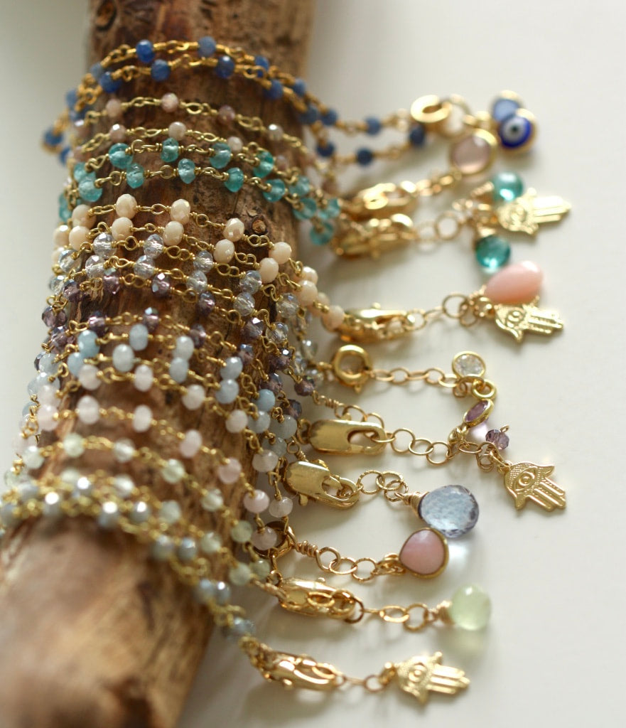 Neon Apatite Rosary Bracelet