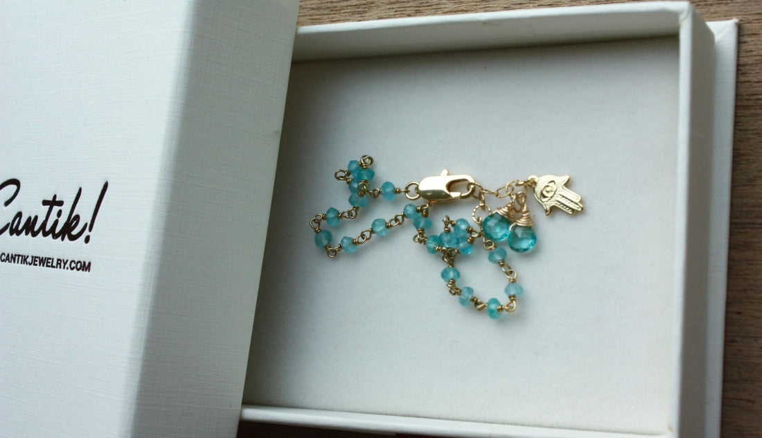 Neon Apatite Rosary Bracelet