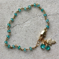 Neon Apatite Rosary Bracelet