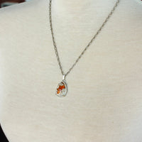 Mexican Cantera Opal, Mexican Fire Opal in Matrix Pendant Necklace