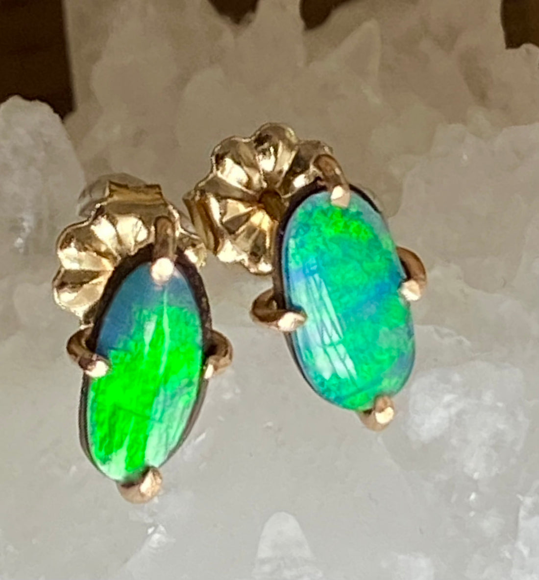 Australian Opal Stud Earrings