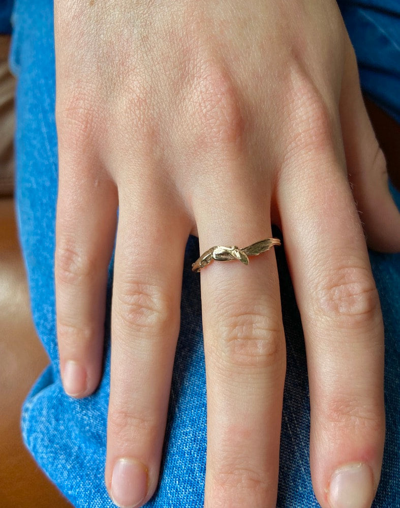 Blueberry Twig Ring, Twig Engagement or Wedding Ring