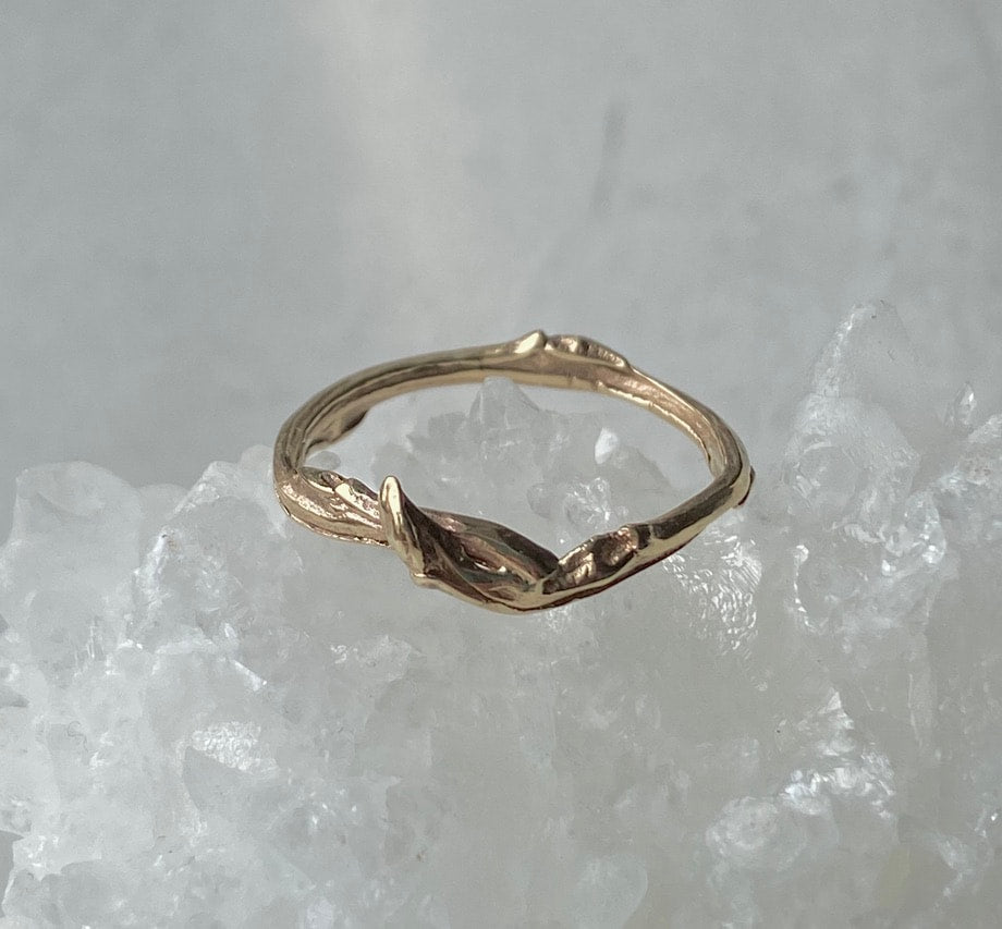 Blueberry Twig Ring, Twig Engagement or Wedding Ring