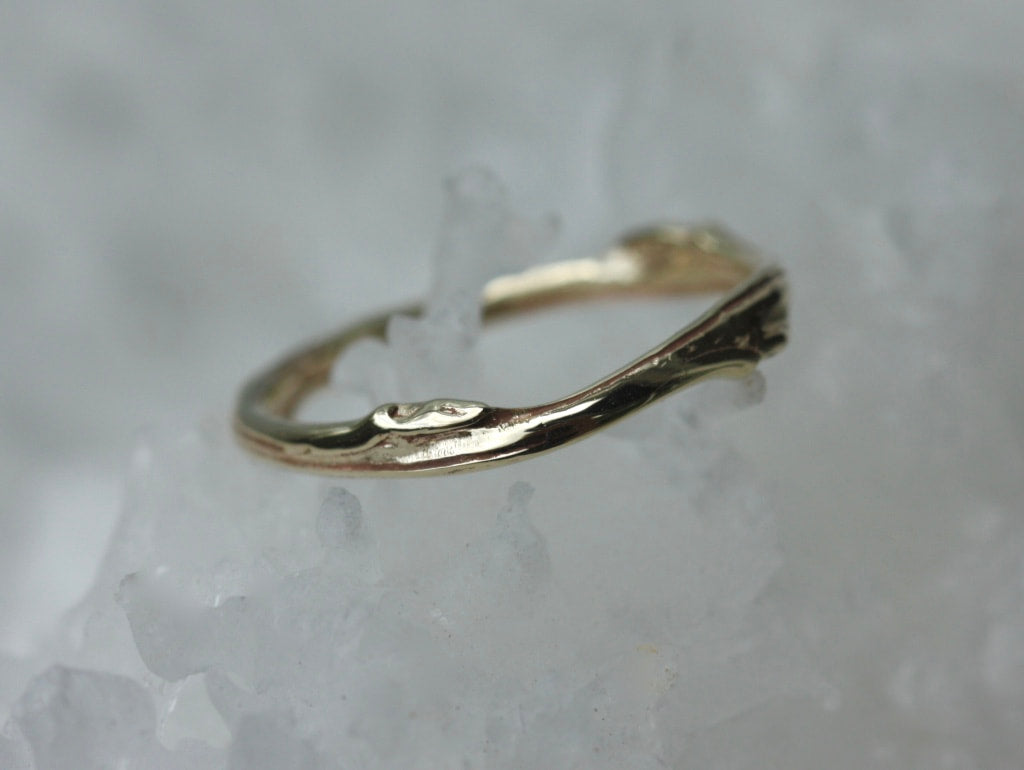 Blueberry Twig Ring, Twig Engagement Ring, Twig Wedding Ring, Twig Stacking Ring