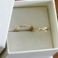 Blueberry Twig Ring, Twig Engagement Ring, Twig Wedding Ring, Twig Stacking Ring