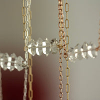 Herkimer Diamond Bar Necklace, Diamond Quartz Necklace