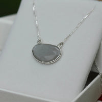Grey Moonstone Pendant Necklace