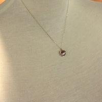 Bi-Color Watermelon Tourmaline and Diamonds Pendant Necklace, October Birthstone Necklace