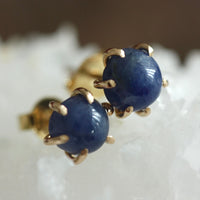 Blue Sapphire Post Earrings, September Birthstone Earrings