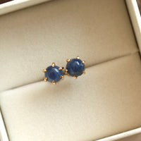 Blue Sapphire Post Earrings, September Birthstone Earrings