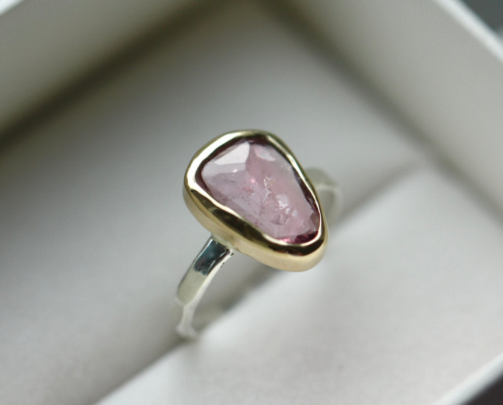 Pink Tourmaline Ring, October Birthstone Ring