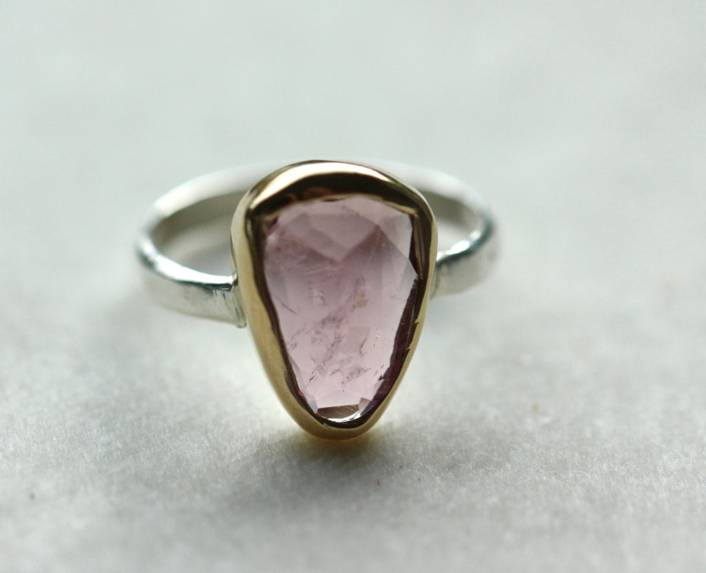 Pink Tourmaline Ring, October Birthstone Ring