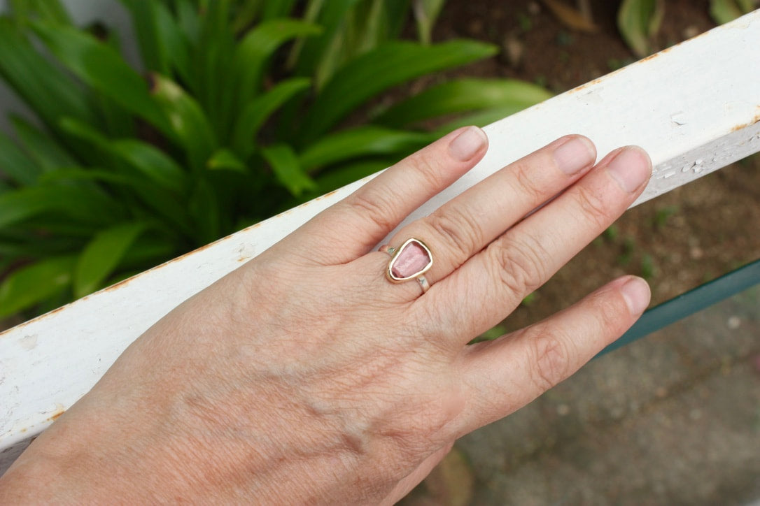 Pink Tourmaline Ring, October Birthstone Ring