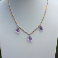 Brazilian Amethyst Necklace, February Birthstone Necklace