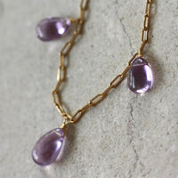 Brazilian Amethyst Necklace, February Birthstone Necklace