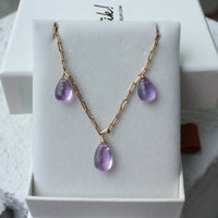 Brazilian Amethyst Necklace, February Birthstone Necklace