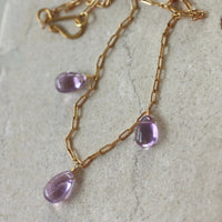 Brazilian Amethyst Necklace, February Birthstone Necklace