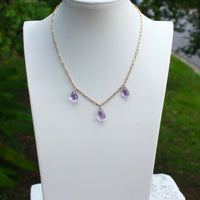 Brazilian Amethyst Necklace, February Birthstone Necklace
