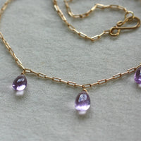 Brazilian Amethyst Necklace, February Birthstone Necklace
