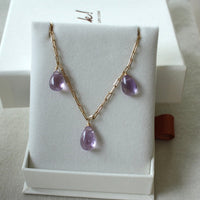 Brazilian Amethyst Necklace, February Birthstone Necklace