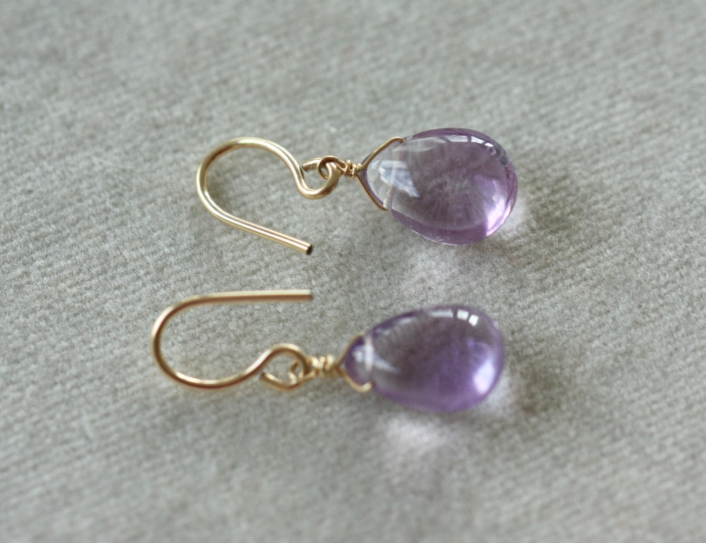 Brazilian Amethyst Earrings, February Birthstone Earrings