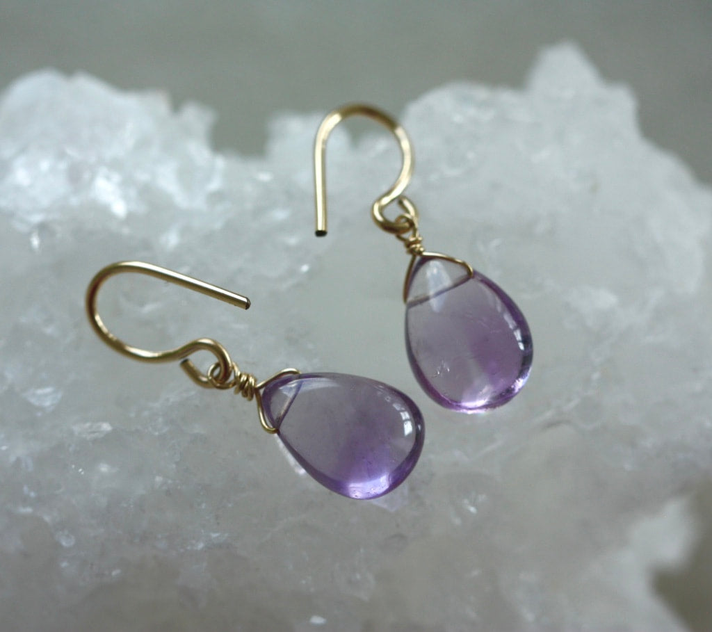 Brazilian Amethyst Earrings, February Birthstone Earrings