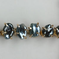 Tahitian Keshi Pearl Stud Earrings, Tahitian Black Pearl Post Earrings with Gold Prongs, June Birthstone Earrings