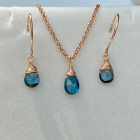 London Blue Topaz Earrings, November Birthstone Earrings