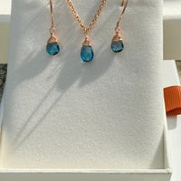 London Blue Topaz Earrings, November Birthstone Earrings