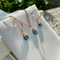 London Blue Topaz Earrings, November Birthstone Earrings