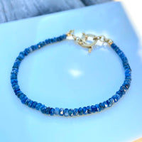 Blue Sapphire Stacking Bracelet, September Birthstone Bracelet