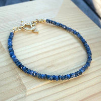 Blue Sapphire Stacking Bracelet, September Birthstone Bracelet