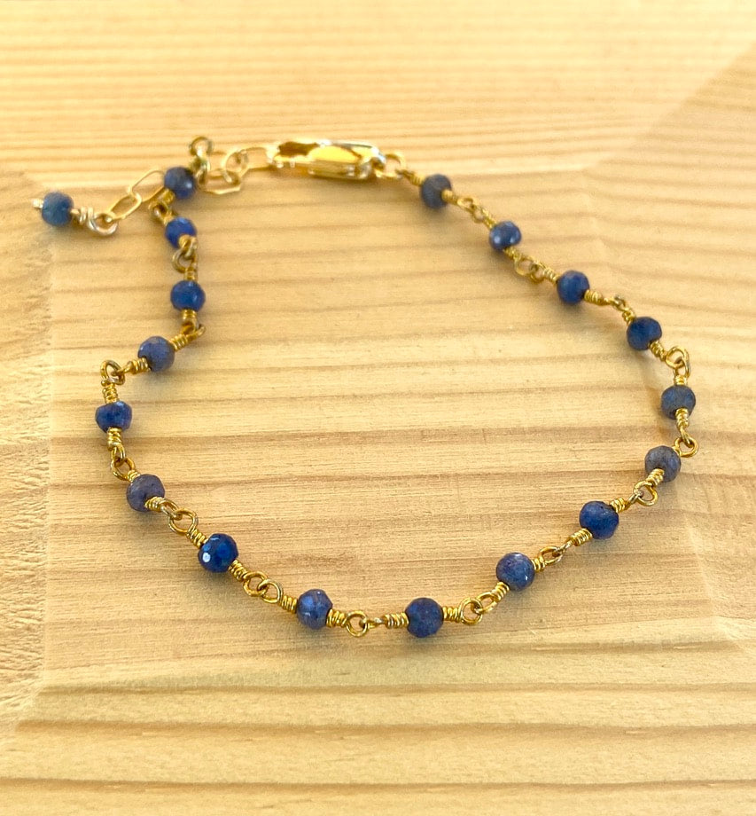 Blue Sapphire Bracelet, September Birthstone Bracelet