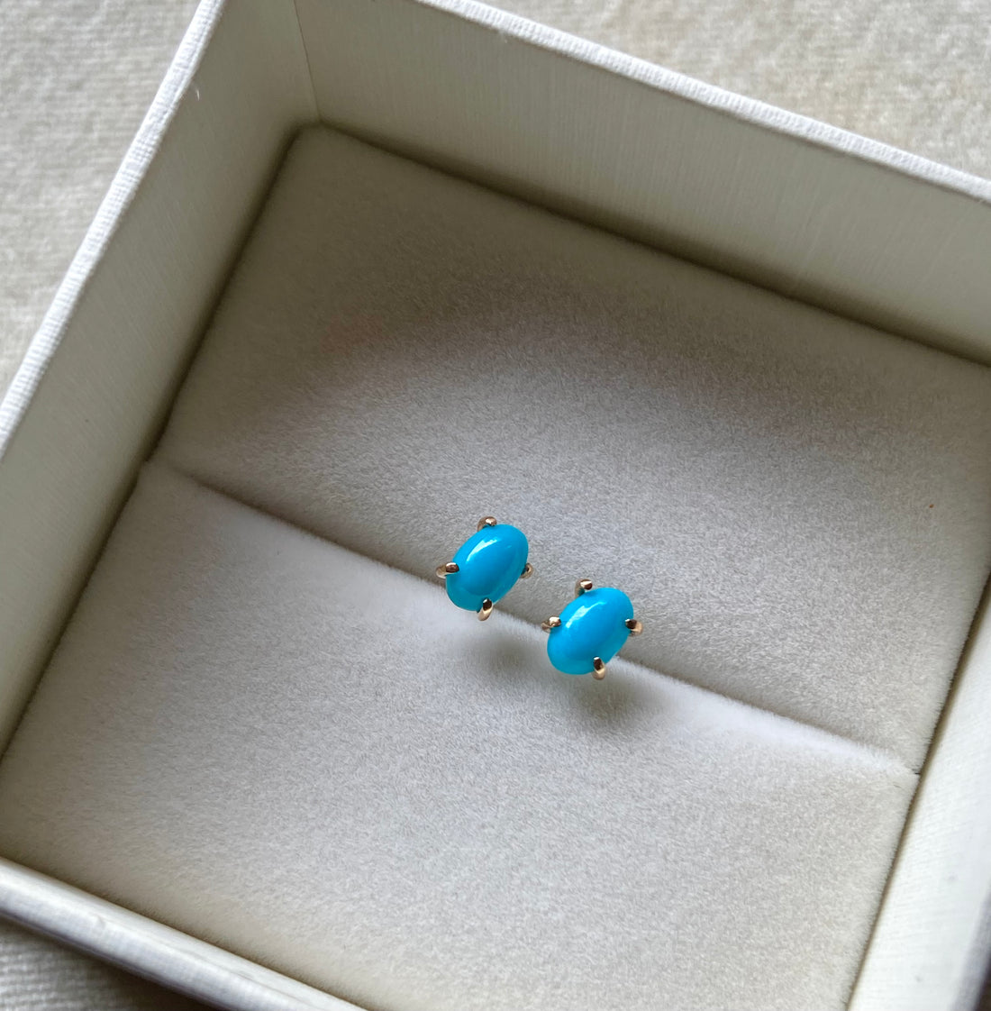 Sleeping Beauty Turquoise Stud Earrings, December Birthstone Earrings, Bridesmaid Earrings
