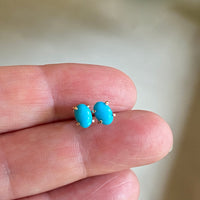 Sleeping Beauty Turquoise Stud Earrings, December Birthstone Earrings, Bridesmaid Earrings