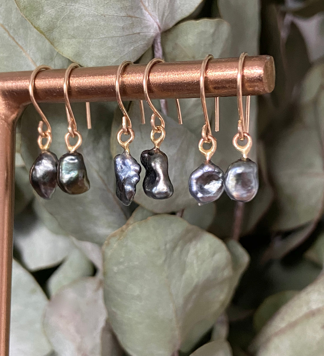 Tahitian Keshi Pearl Earrings, June Birthstone Earrings, Wedding Bridal Earrings