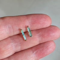 Blue Paraiba Tourmaline Stud Earrings, October Birthstone Earrings