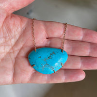 Turquoise Pendant Necklace, December Birthstone Necklace