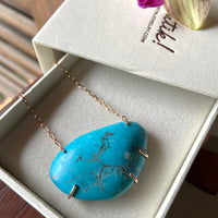 Turquoise Pendant Necklace, December Birthstone Necklace