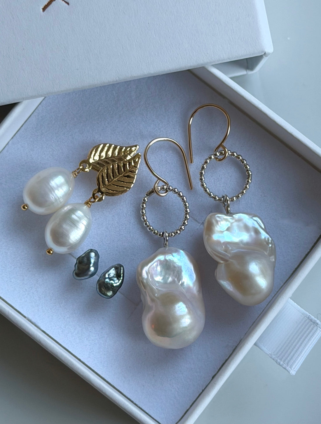 Large Baroque Pearl Earrings, June Birthstone