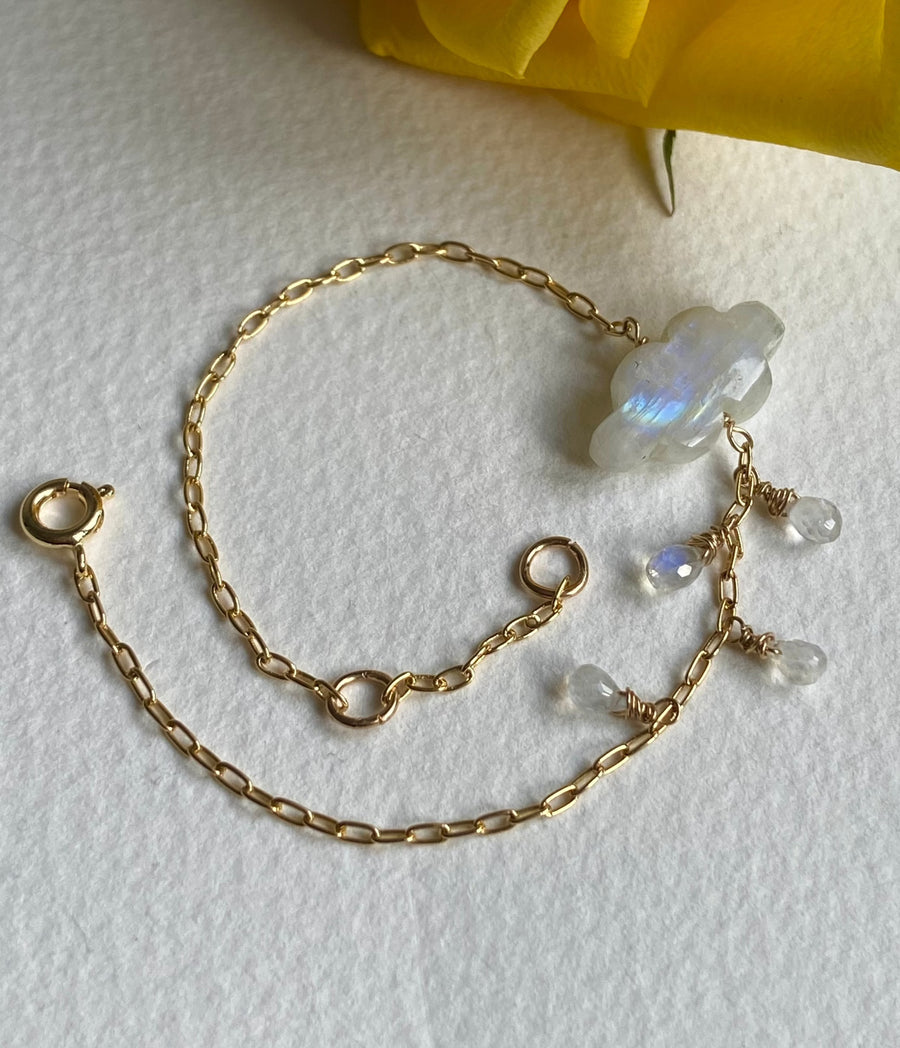 Moonstone Cloud Bracelet, June Birthstone