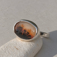 Dendritic Agate Ring, May Birthstone