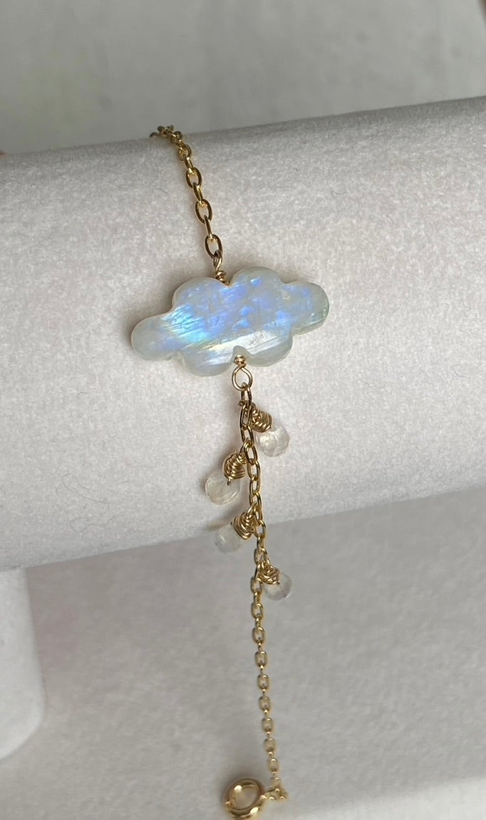 Moonstone Cloud Bracelet, June Birthstone