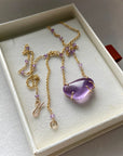 Brazilian Amethyst Pendant Necklace, February Birthstone Necklace