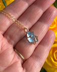 Brazilian Santa Maria Blue Aquamarine Pendant Necklace, March Birthstone